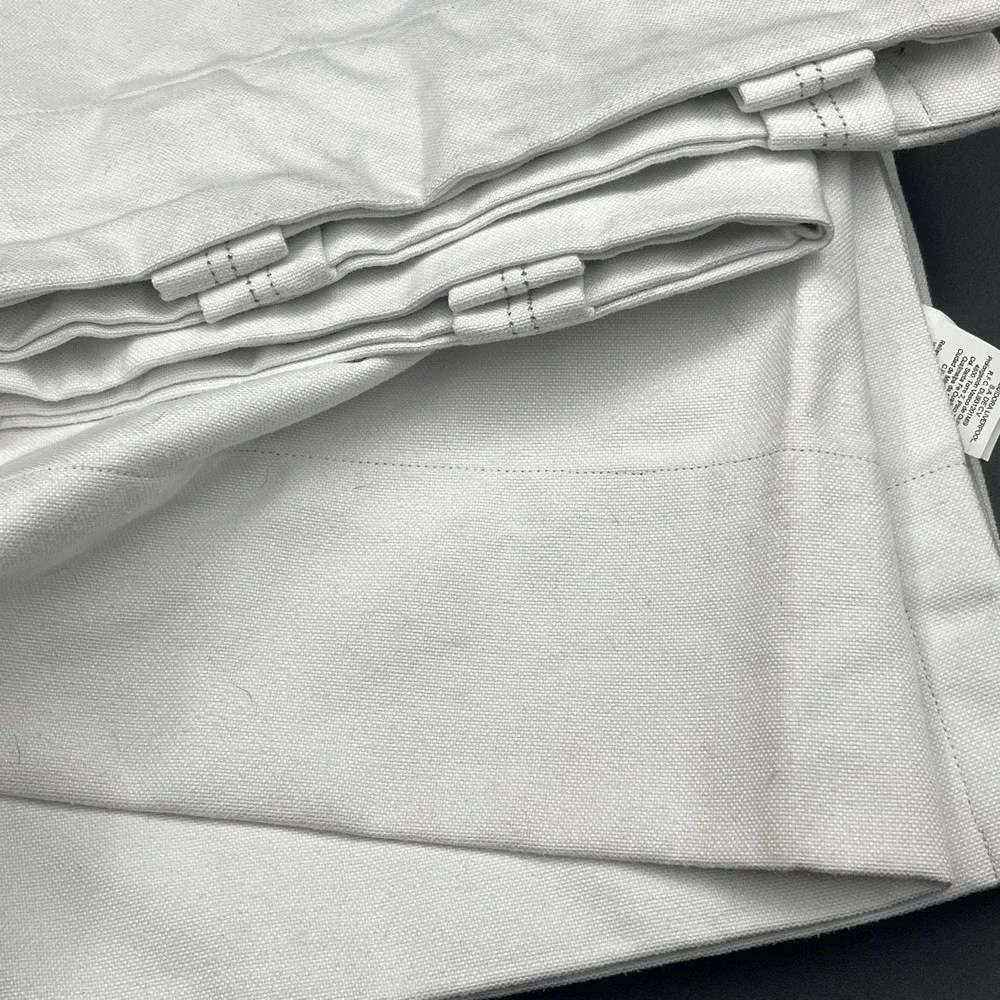 Pottery Barn White Blackout Curtain Panel 50x84 Back Tab Pole Pocket